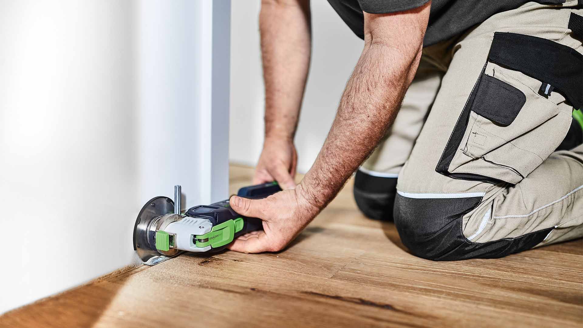 Резка в труднодоступных местах. Реноватор Festool. OSC 18 E-Basic Vecturo. Festool 498891. Аккумуляторные реноваторы (многофункциональные инструменты).